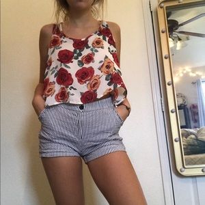 Sheer Forever 21 Floral Tank Top